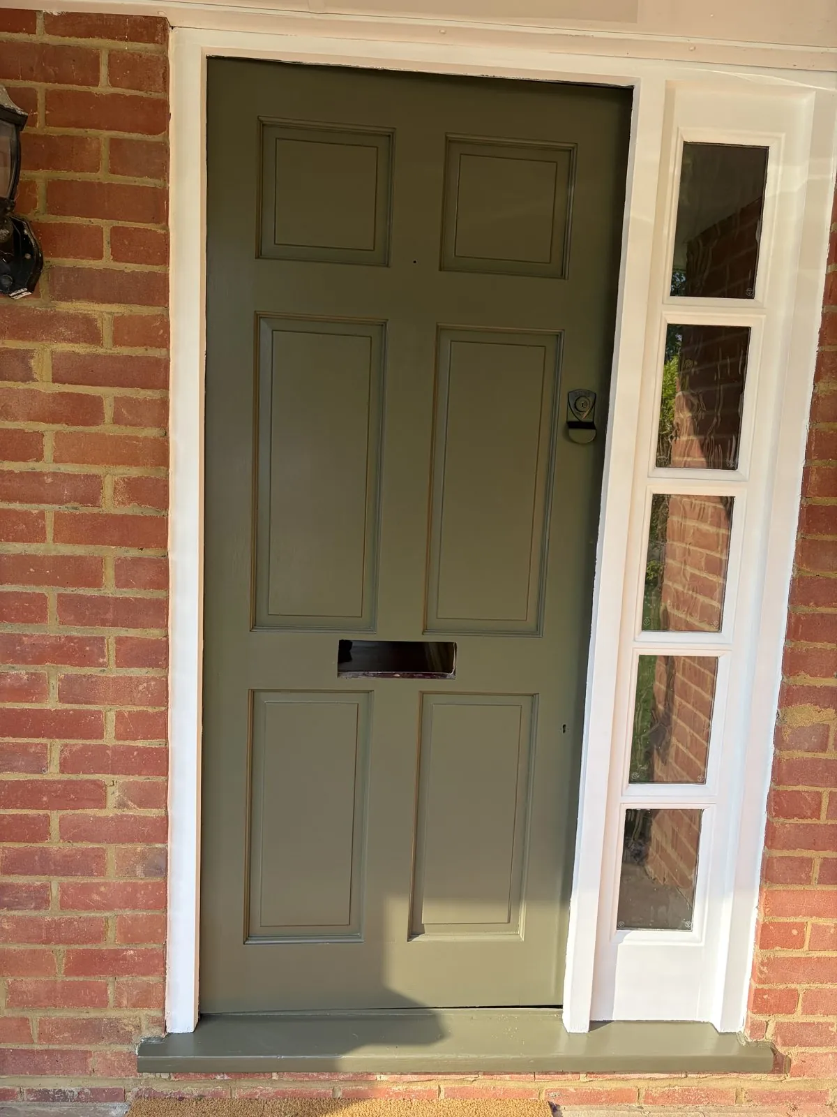 Repainted exterior door